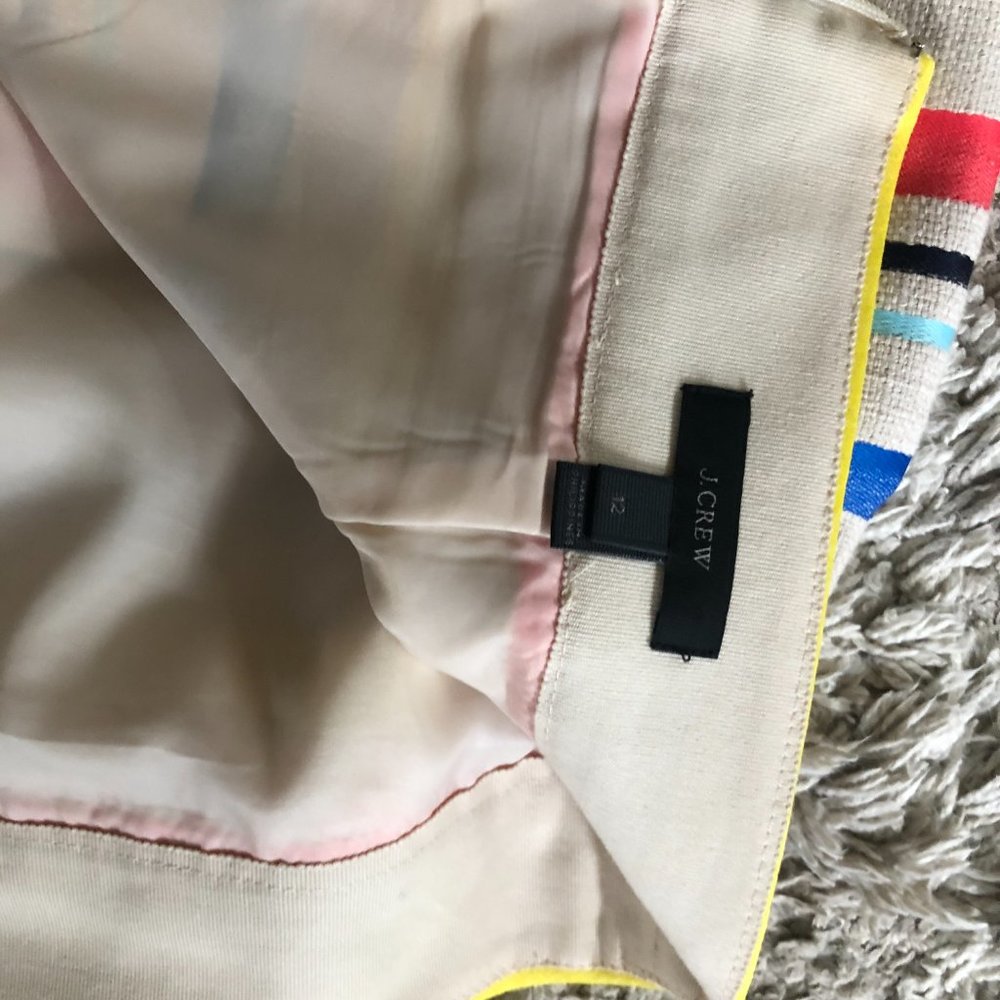 J Crew Striped Linen Skirt - Picture 3 of 3